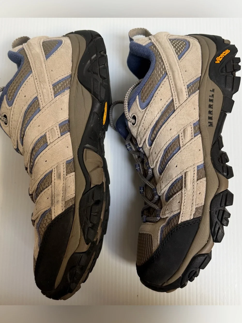 Women’s Merrell Moab Beige/Blue/Black Trail Running/Hiking Shoes